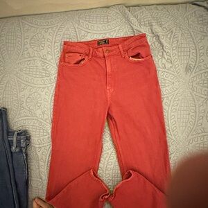 Abercrombie & Fitch Women's Coral Straight Leg Jeans